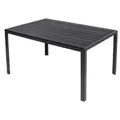 Gartentisch Comfort 160 x 90 cm mit Nonwood Platte Gestell Aluminium - Grau