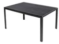 LEX Gartentisch Gartentisch Comfort 160 x 90 cm mit Nonwood Platte Gestell Aluminium