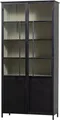 WOOOD Vitrine Exhibit Glasvitrine aus Metall, B/T/H: 99/44/170 cm Die Vitrine Exhibit aus mattem Metall hat 5 stabile Einlegeböden.