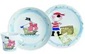 Kahla 32D200O76644C Kids Schatzpirat Porzellan Kindergeschirr-Set für Jungen Geschirr-Set bunt rund 3 teilig Set Tasse Suppenteller Teller