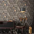 living walls Vliestapete Livingwalls The Wall II, 3D Tapete, grau