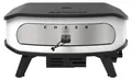 Cozze® Pizzaofen Rotate 17, inkl. Pizzastein / Thermometer, mit 3 Gasbrennern, 6kW, Grillfläche 42.5 x 42.5 cm, Gerätemaße 61 x 31 x 61 cm, Stahl / Cordierit, weiß"