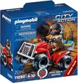 PLAYMOBIL City Action 71090 Feuerwehr-Speed Quad mit Rückzugsmotor, Spielzeug