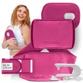 Pauina® Die originale smarte Wärmflasche, elektrische Wärmflasche wiederaufladbar & kabellos, 5-teiliges Set mit Gürtel & Flanellbezug,170 cm G...
