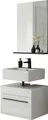 Home affaire Badmöbel-Set Cantara, Bad im modernen Design, 2-teiliges Badezimmer, (Set, 2-St), Unterschrank und Spiegel, in Weiß Hochglanz, viel Stauraum