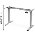 Digitus Schreibtischgestell DA-90435, silber, 4 Memoryspeicher, elektrisch höhenverstellbar, (B/H) 110-170 x 62-127cm
