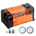 VEVOR Bohrerschleifgerät MR-13B, 3-15 mm, mit einstellbarem Lippenfreiwinkel & 95°-135° Spitzenwinkel, 4600 U/min 120-W-Schärfgerät mit 13 Spannzangen, CBN- & SDC-Schleifscheiben