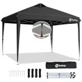 Sekey Pop Up Pavillon Wasserdicht Stabil Winterfest, Faltpavillon 3 x 3 m, Camping Pavillion Faltbar Partyzelt mit Belüftung, Designer Serie 3x3, Schwarz