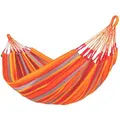 La Siesta Hängematte Single Outdoor, Gelb, Orange, Rot, Hellgrau, Textil, 140x300 cm, wetterbeständig, UV-beständig, regenabweisend, Gartenmöbel, Hängematten