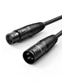 UGREEN Mikrofonkabel XLR Stecker auf XLR Busche Busche XLR Kabel Schwarz (3M)