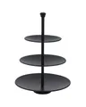 Spetebo Etagere Edelstahl Etagere in schwarz mit 3 Etagen - 36 x 25 cm, Edelstahl, (Stück, 1-tlg., Servierständer), Metall Deko Servierplatte