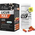 Hochdosiert Kurkuma- Flüssigkapseln -185x Bioverfügbarkeit - Vegan -Licur Max 60