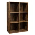 Bücherschrank, Bücherregal, mit 6 Fächern, Büroregal, Würfelregal, Standregal...