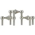 STOFF Nagel Kerzenhalter 3er Pack Black chrome