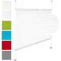 Woltu Plissee Klemmfix Ohne Bohren 45x100cm (bxh) Weiß Faltrollo Plisseerollo Mit Klemmträger Lichtdurchlässig, Jalousie Sichtschutz Und Sonnenschutz Easyfix Rollo Für Fenster & Tür