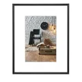 Hama Bilderrahmen Sevilla DIN A4 21x29.7 cm Passepartout 15x20 cm Schwarz Glas