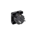 BACHMANN Schutzkontaktstecker, schwarz flach