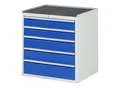 Rau Schubladenschrank m. Anti-Rutsch-Matte 5 Schubl.-XL 2x120 2x150 1x180mm (03-XL5.11A-MT.11)