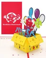 3D Geburtstagskarte Clown mit Luftballons“ - lustige Pop Up Karte als Geschenkidee – Glückwunschkarte, Geschenk, Geschenkverpackung & Zirkus Gutschein zum Geburtstag