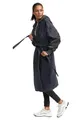 MARIKOO Damen Winterjacke (XS-3XL) - Wickelmantel, Taillierungsband, Kapuze über Knöpfe abnehmbar, Warme Jacke Frauen - N016 (L, Anthrazit)