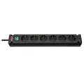 Brennenstuhl H05VV-F 3G1,5 Bremounta 6-fach, schwarz, 3m Steckdosenleiste Steckdosenleiste