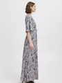 B.Young Kleid Damen blau gemustert, S/M 789274-0001-09910