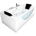 Acquavapore - Whirlpool Pool Badewanne Eckwanne Wanne W81h-c 180x90cm Passive Schlauch-reinigung