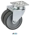 Dörner+Helmer Apparate-Doppel-Lenkrolle mit TPE-Lauffläche, 50x18mm /#83000228