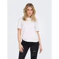 ONLY Kurzarmshirt ONLONLY S/S TEE JRS NOOS regular fit, casual, Single Jersey, Baumwolle, Rundhals weiß XS (34)