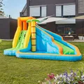 Hüpfburg Aufblasbar Wasserrutsche Plantschbecken Rutsche Pool Wasserpark Spaß