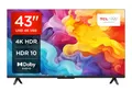 TCL 43V6B 43 Zoll, 4K Ultra HD, HDR TV, Smart TV unterstützt von Google TV (Dolby Audio, Motion Clarity, Sprachsteuerung, Kompatibel mit Google Assistant, Chromecast eingebaut