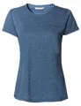 VAUDE Essential T-Shirt für Damen – Schnelltrocknendes & pflegeleichtes Sport Shirt, Atmungsaktives Outdoor T-Shirt mit Rundhals - Dark sea Uni, 48