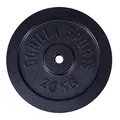 GORILLA SPORTS® Hantelscheiben - Set/Einzeln, 0,5/1,25/2/2,5/5/10/15/20/25/30 kg Gewichte, 30/31 mm, Gusseisen, Silber/Schwarz - Gewichtsscheiben, Bumper Plates