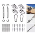 8-teilig Sonnensegel Befestigung Set Edelstahl Montage Kit inkl. 16 Schrauben