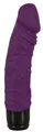 Vibra Lotus Penis - softer Vibrator mit Äderung und Eichel für sie, 7 unterschiedliche Vibrationsstufen, Stimulator aus Silikon, lila