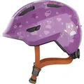 ABUS Kinderhelm Smiley 3.0 - Fahrradhelm mit tiefer Passform, kindergerechten Designs & Platz für einen Zopf - für Mädchen und Jungs - Violett m... - Violett