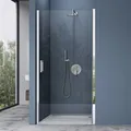 doporro Duschtür Nischentür dusche Duschabtrennung Duschkabine 75x195cm ESG-Sicherheitsglas Duschtür Klarglas Einzeltür mit Hebe- und Senkmechanismus Teramo24K