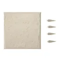 VEVOR Trittsteine Garten, 8 Stk., 395x395 mm, dekorative Gehwegplatte mit Pfählen, Kunststoff-Wegepflaster, Steinplatte aus Kunststoffharz PC, Steinoptik für Rasen, Terrassenlandschaft, Beige