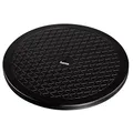 Hama Universal-Drehteller, 360° drehbar (Drehscheibe geeignet für Büro, Zuhause, Hobby, PC-Monitor, TV, Küche, Pflanzen, Blumentöpfe uvm, Drehplatte mit Durchmesser 40 cm, bis zu 100 kg, rund) Schwarz