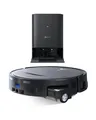 ECOVACS DEEBOT T80S Omni Saugroboter mit Wischfunktion, Roboterstaubsauger 24.800 Pa, OZMO Roller 2.0, ZeroTangle 3.0, Triple Lift, Heißwasser-Moppwäsche bei, Heißlufttrocknung, dunkel Schwarz