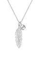 Elli Halskette Damen Feder Anhänger Boho mit Kristall in 925 Sterling Silber
