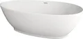 HOME DELUXE - freistehende Badewanne - DELIA, Weiß - Maße: ca. 180 x 90 x 58 cm - Füllmenge: 270 Liter, inkl. Überlaufschutz, Siphon und Verschluss I Spa, für 2 Personen