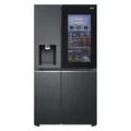 LG GSXV90MCDE Side-by-Side Kühlschrank mit Gefrierfach (628 L, Energieklasse D) mit InstaView, Door-in-Door, Craft Ice, Eis- und Wasserspender, Total No Frost, Schwarz