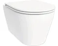 Jungborn Wand-WC Set SIX Tiefspüler ohne Spülrand weiß glänzend mit Beschichtung