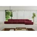 ALTDECOR Ecksofa in L-Form IREA-L3-v4 412x165x77 cm Bordeauxrot Corner Sofa Eckcouch Couch Wohnlandschaft Cauchsofa - bordeaux