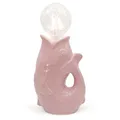 Lucia LED Tischleuchte Fisch, rosa H:17 cm  mit Keramiksockel, batteriebetrieben