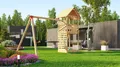 Tabaluga Drachenturm Set Satteldach B x T x H 420 x 290 x 331