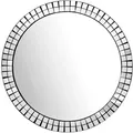 Livetastic Wandspiegel, Schwarz, Glas, rund, 60x60x3 cm, waagrecht montierbar, Spiegel, Wandspiegel