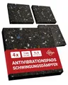 LouMaxx Antirutschmatte Waschmaschine 4er Set 9cm x 9cm - Gummimatte – 1 cm dicke und rutschfeste Antivibrationsmatte Made in Germany Waschmaschinen Unterlage auch für Trockner und andere Geräte