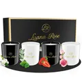 Duftkerzen Geschenkset  4x 70g, Langanhaltender Duft, 100% Natürliche Sojawac...